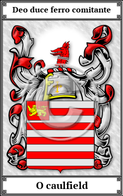 O caulfield Family Crest Download (JPG)  Book Plated - 150 DPI